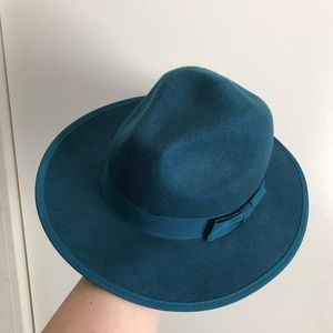 Free People Teal Brimmed Hat
